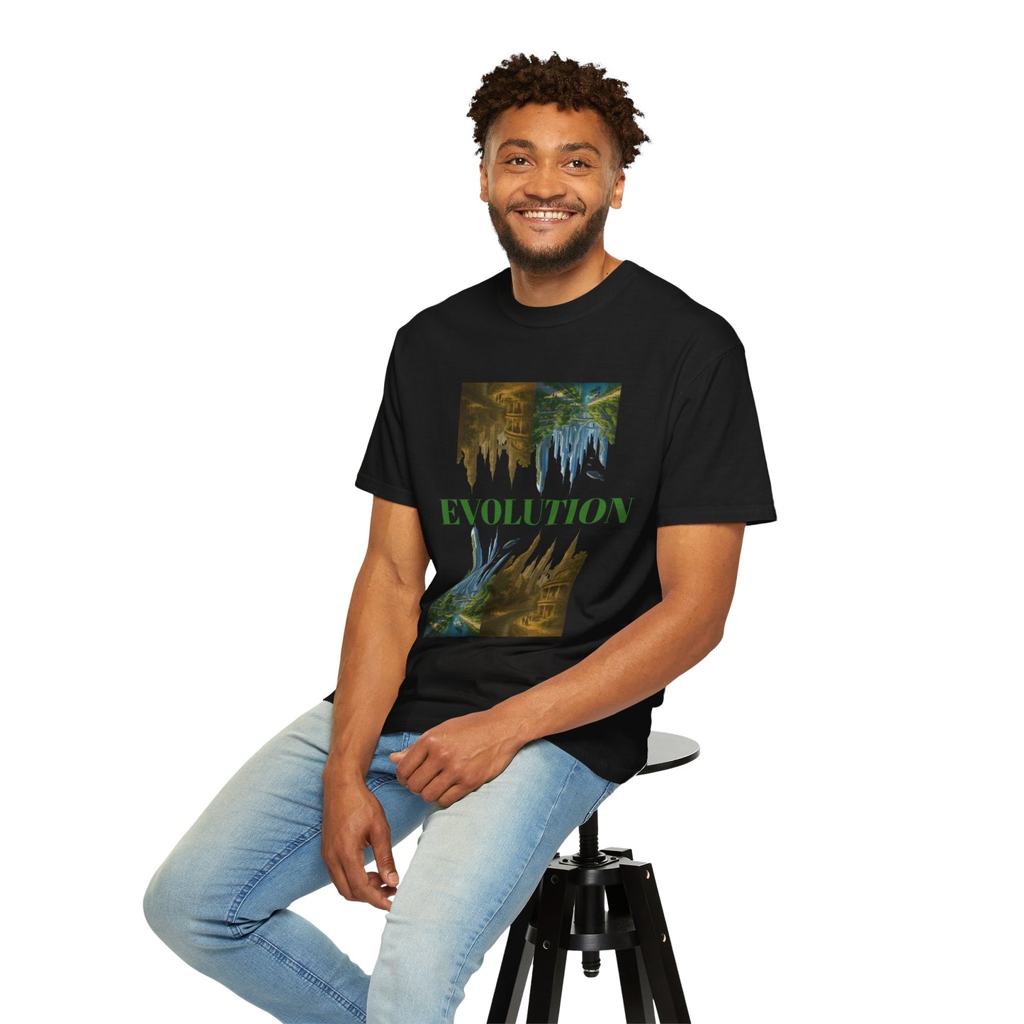 Transformative EVOLUTION T-Shirt - Reflective City/Nature Print
