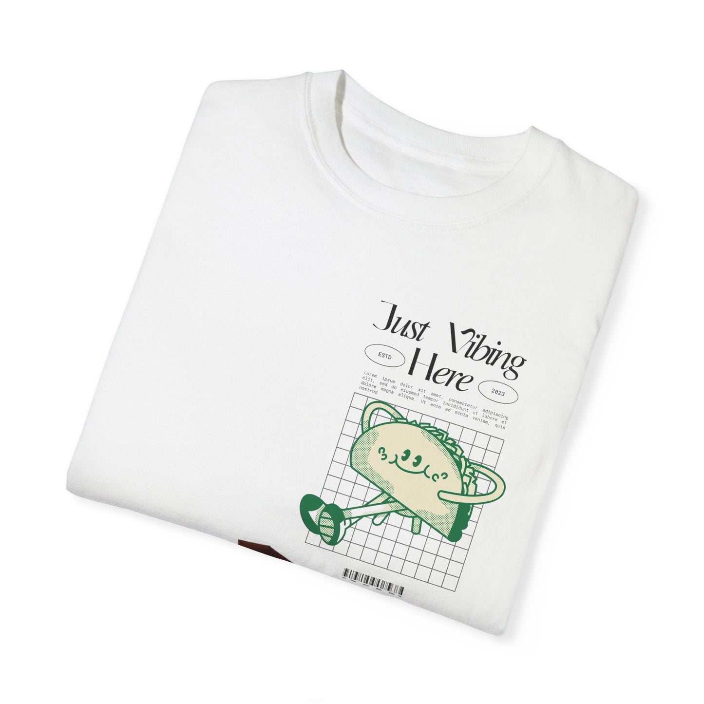 🍕 "Just Vibing Here" Pizza & Taco Chill Tee – Comfort Colors Edition