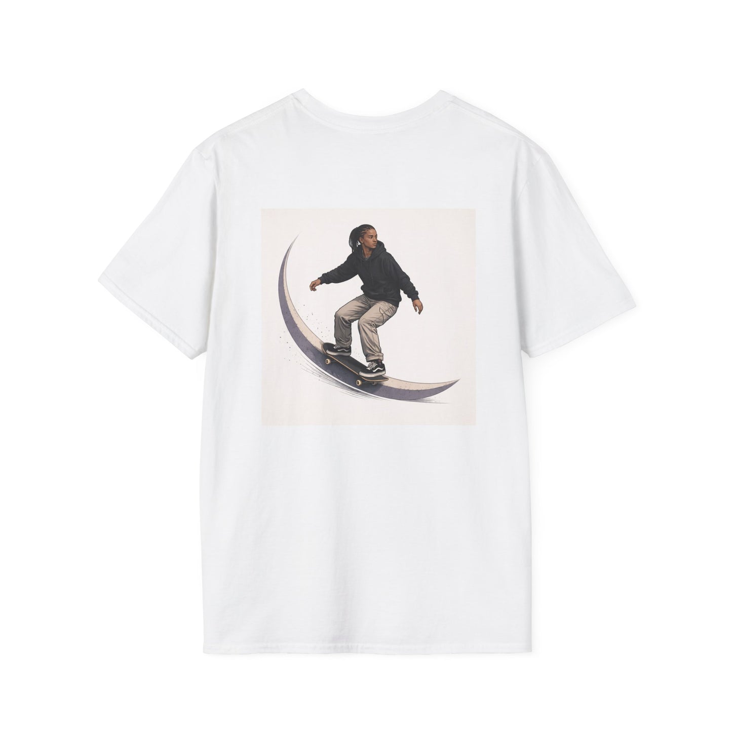 Lunar Kick Skate Hero T-shirt — Black Female Skater Graphic