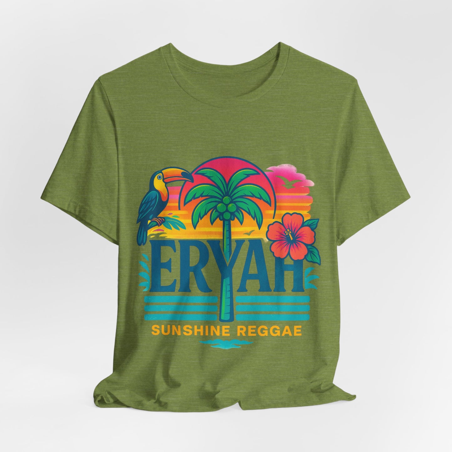 "ERYAH" Tropical Sunset Palm Tree Tee