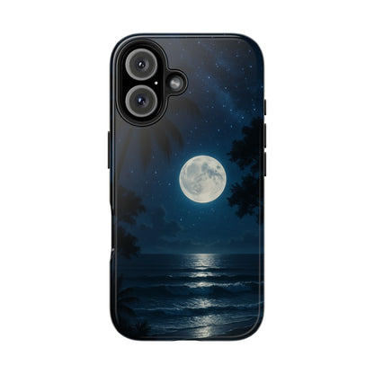 Moonlit Ocean Tough Phone Case, Starry Night Phone Protector, Beach Vibe Phone Cover, Gift for Ocean Lovers, Travel Accessories