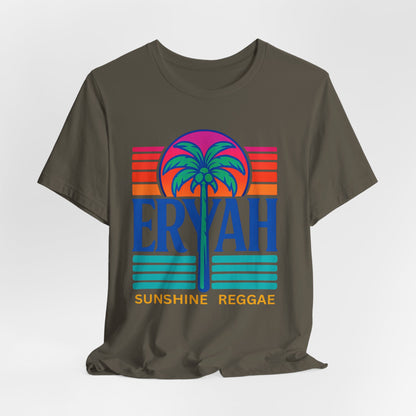 "ERYAH @ The   Space" Tropical Street Tee – Sunset & Palm Tree
