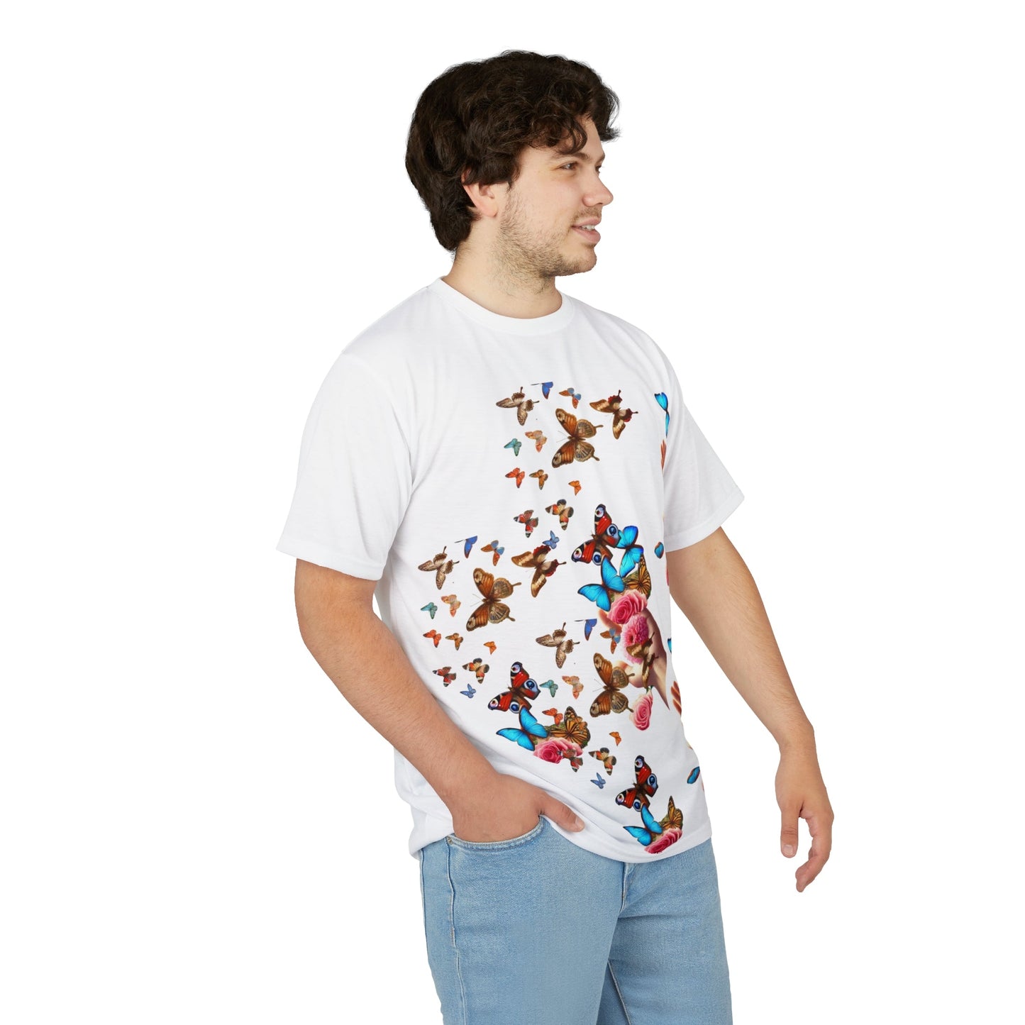 "Flutter Bloom – Handheld Harmony Edition Tee  "