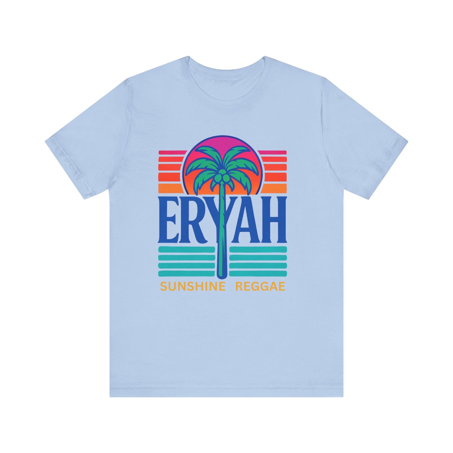 "ERYAH @ The   Space" Tropical Street Tee – Sunset & Palm Tree