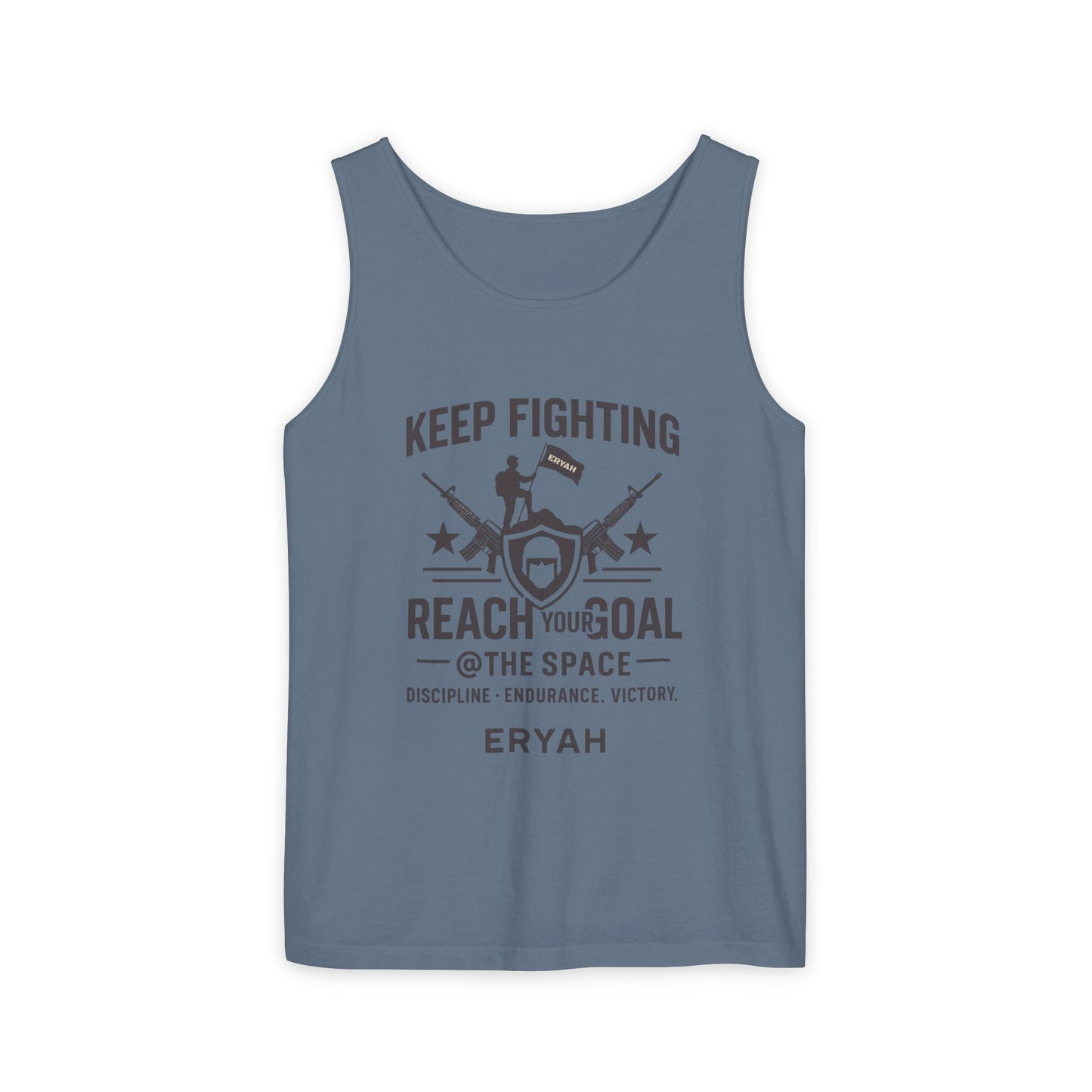 Fearless Warrior Tank Top - Vintage Garment-Dyed Unisex Gym Shirt