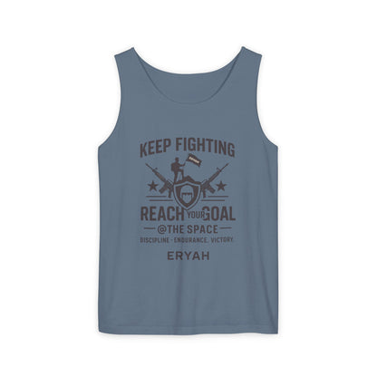 Fearless Warrior Tank Top - Vintage Garment-Dyed Unisex Gym Shirt