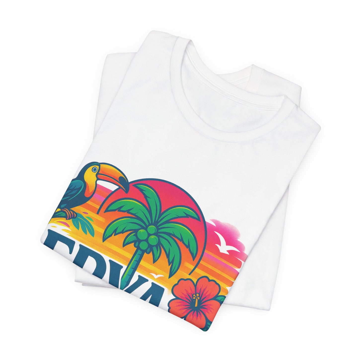 "ERYAH" Tropical Sunset Palm Tree Tee