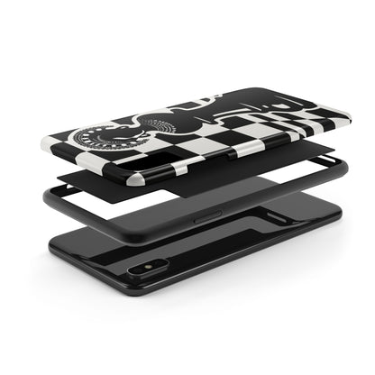 Chess Queen Phone Case, Tough Phone Cases, Stylish Accessories, Unique Gift, Geometric Design, Black and White Aesthetic