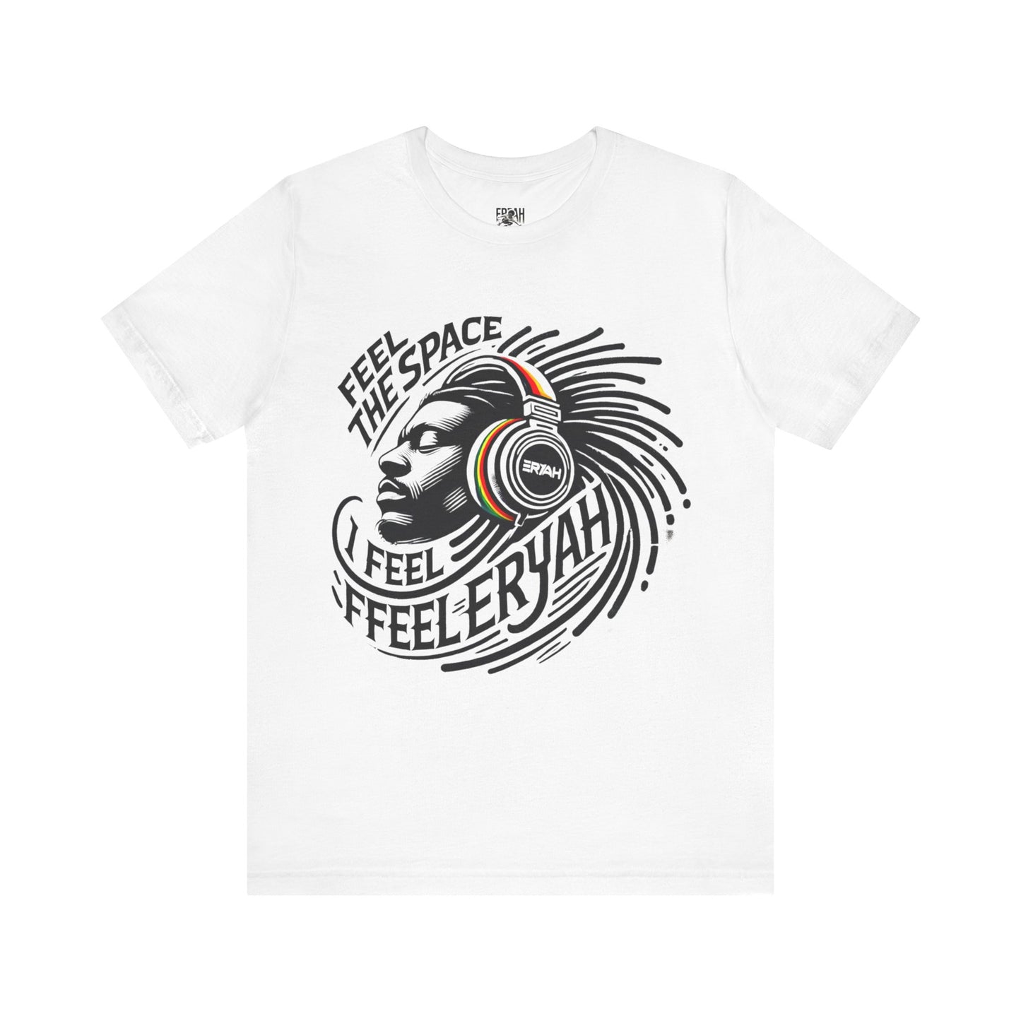 🎵 "I Feel The Space" Rasta Music Headphones Tee 🎧