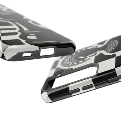 Chess Queen Phone Case, Tough Phone Cases, Stylish Accessories, Unique Gift, Geometric Design, Black and White Aesthetic