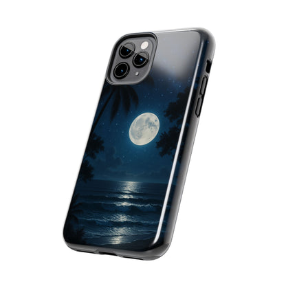 Moonlit Ocean Tough Phone Case, Starry Night Phone Protector, Beach Vibe Phone Cover, Gift for Ocean Lovers, Travel Accessories