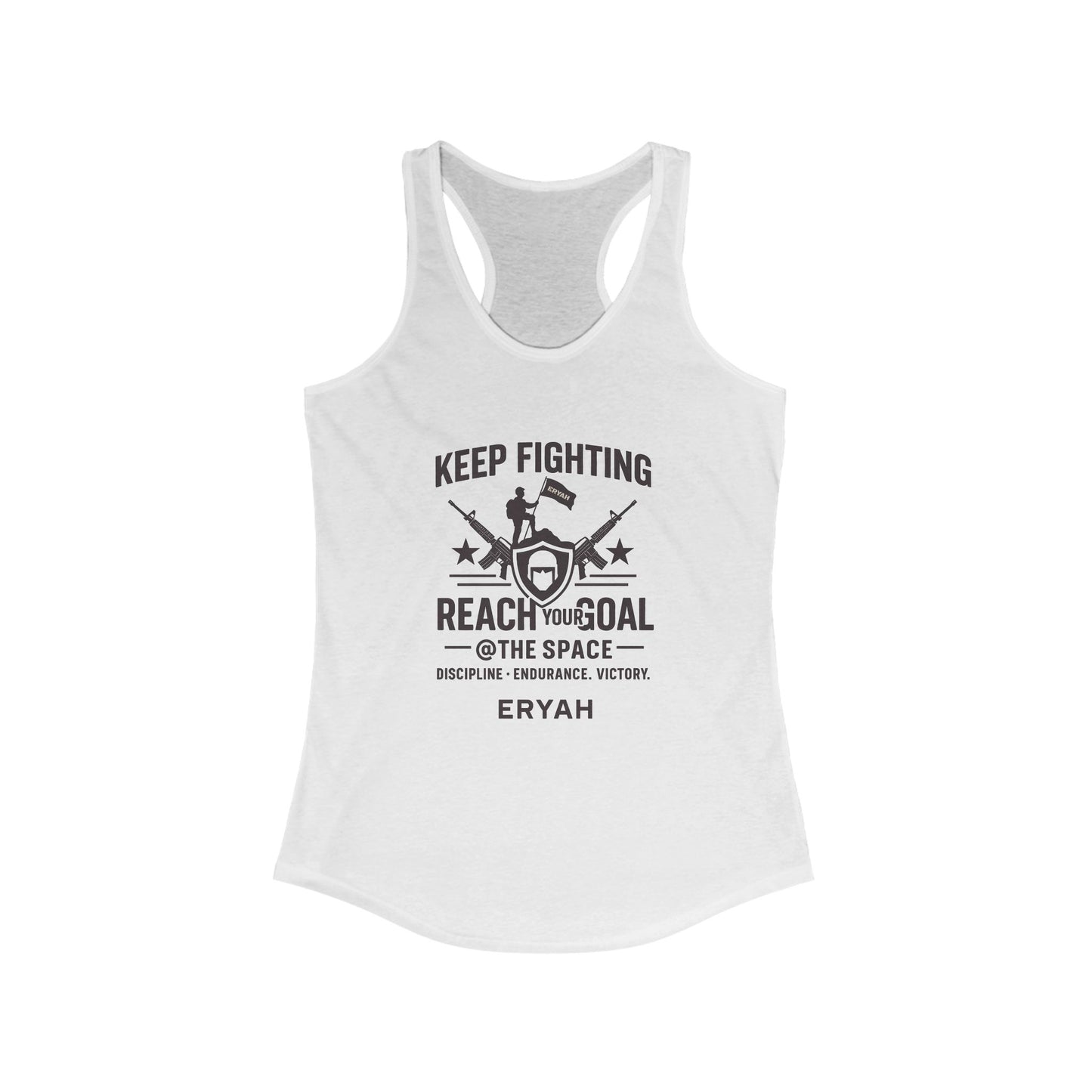 🏆 "Keep Fighting: Reach Your Goal", Women's Ideal Racerback Tank