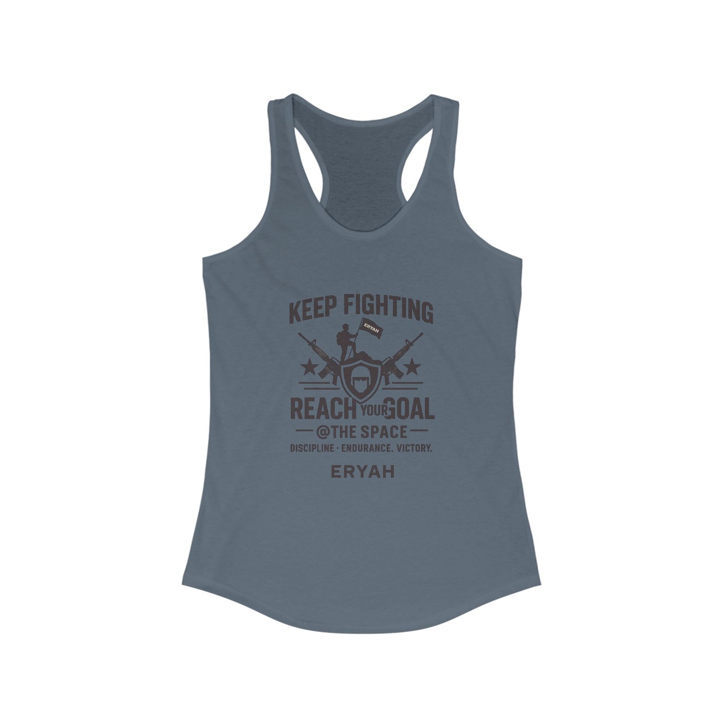 🏆 "Keep Fighting: Reach Your Goal", Women's Ideal Racerback Tank