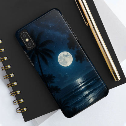 Moonlit Ocean Tough Phone Case, Starry Night Phone Protector, Beach Vibe Phone Cover, Gift for Ocean Lovers, Travel Accessories