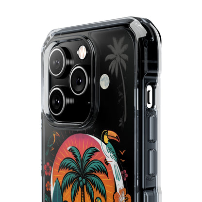 Tropical Phone Case featuring ,Eryah, Island State of Mind' Design,  Clear Magnetic Impact Protection, Perfect Gift for Vacation