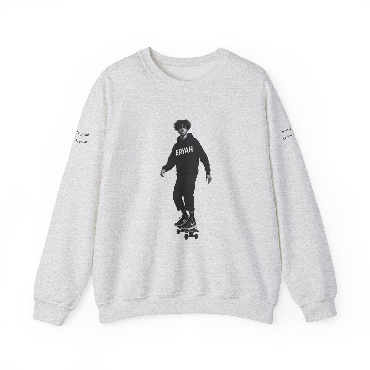 Skateboard Sweatshirt Tee - ERYAH Graphic Design for Skaters and Rebels