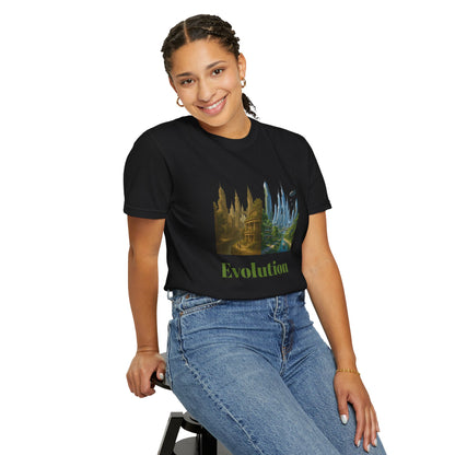Transformative EVOLUTION Tee - Reflective City/Nature Print
