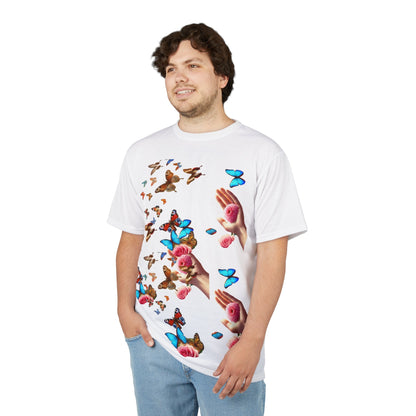 "Flutter Bloom – Handheld Harmony Edition Tee  "