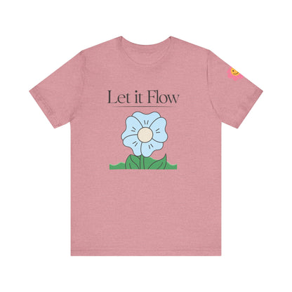 🌸 "Let It Flow" Minimalist Floral Tee – Breathe Easy, Live Lightly 🌸