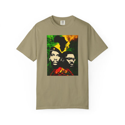Heritage of Resistance: Sankara & Lumumba Africa Map Revolutionary Tee