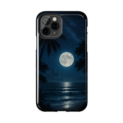 Moonlit Ocean Tough Phone Case, Starry Night Phone Protector, Beach Vibe Phone Cover, Gift for Ocean Lovers, Travel Accessories