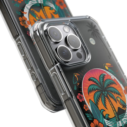 Tropical Phone Case featuring ,Eryah, Island State of Mind' Design,  Clear Magnetic Impact Protection, Perfect Gift for Vacation