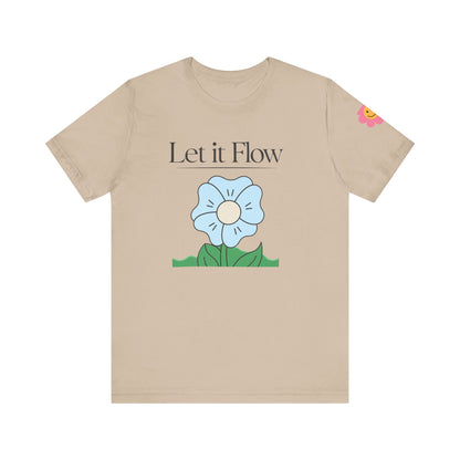 🌸 "Let It Flow" Minimalist Floral Tee – Breathe Easy, Live Lightly 🌸