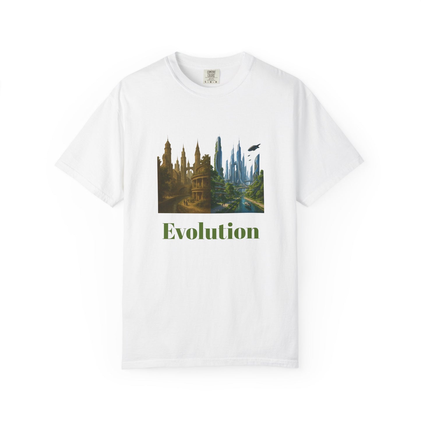 Transformative EVOLUTION Tee - Reflective City/Nature Print