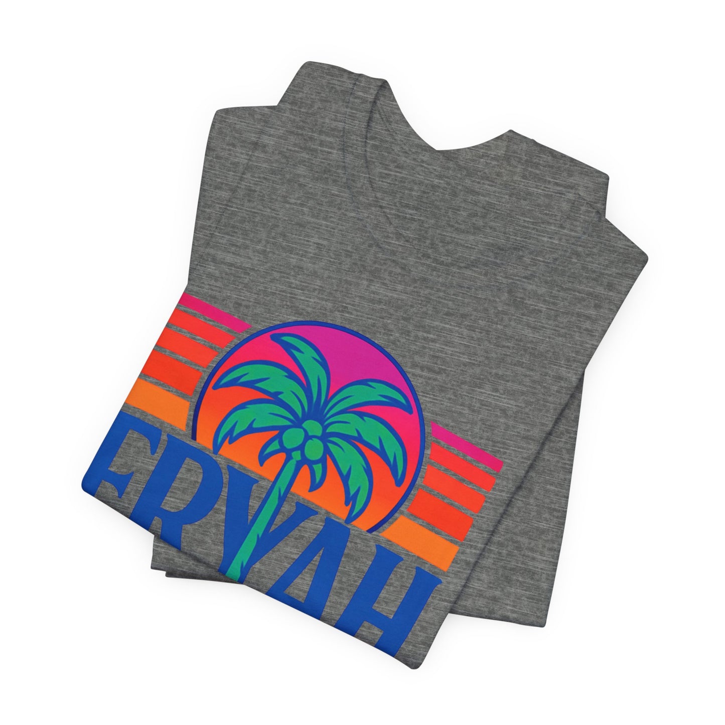 "ERYAH @ The   Space" Tropical Street Tee – Sunset & Palm Tree