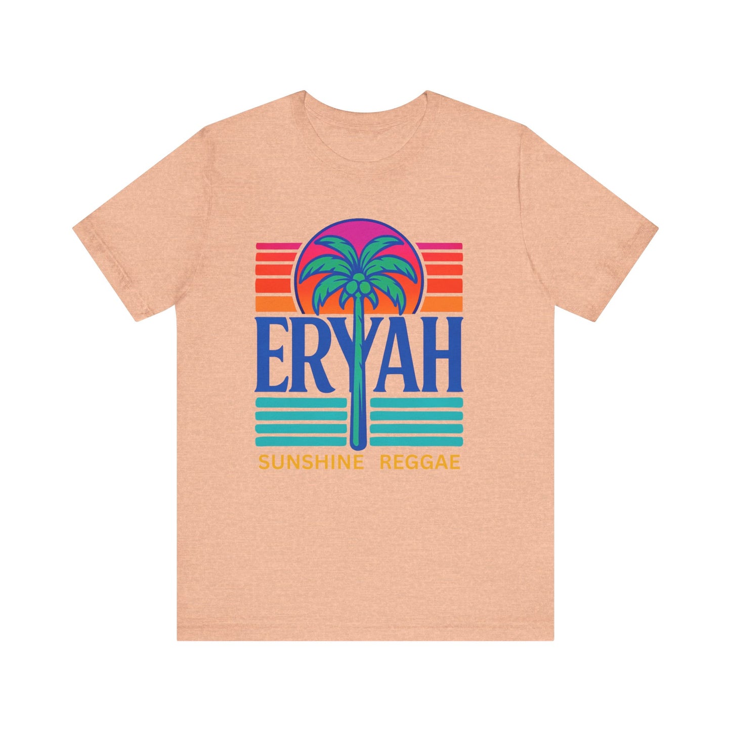 "ERYAH @ The   Space" Tropical Street Tee – Sunset & Palm Tree