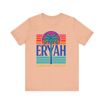 "ERYAH @ The   Space" Tropical Street Tee – Sunset & Palm Tree