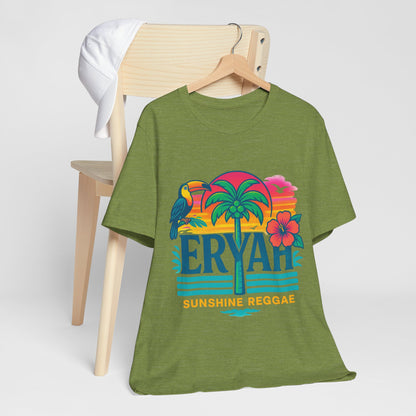 "ERYAH" Tropical Sunset Palm Tree Tee