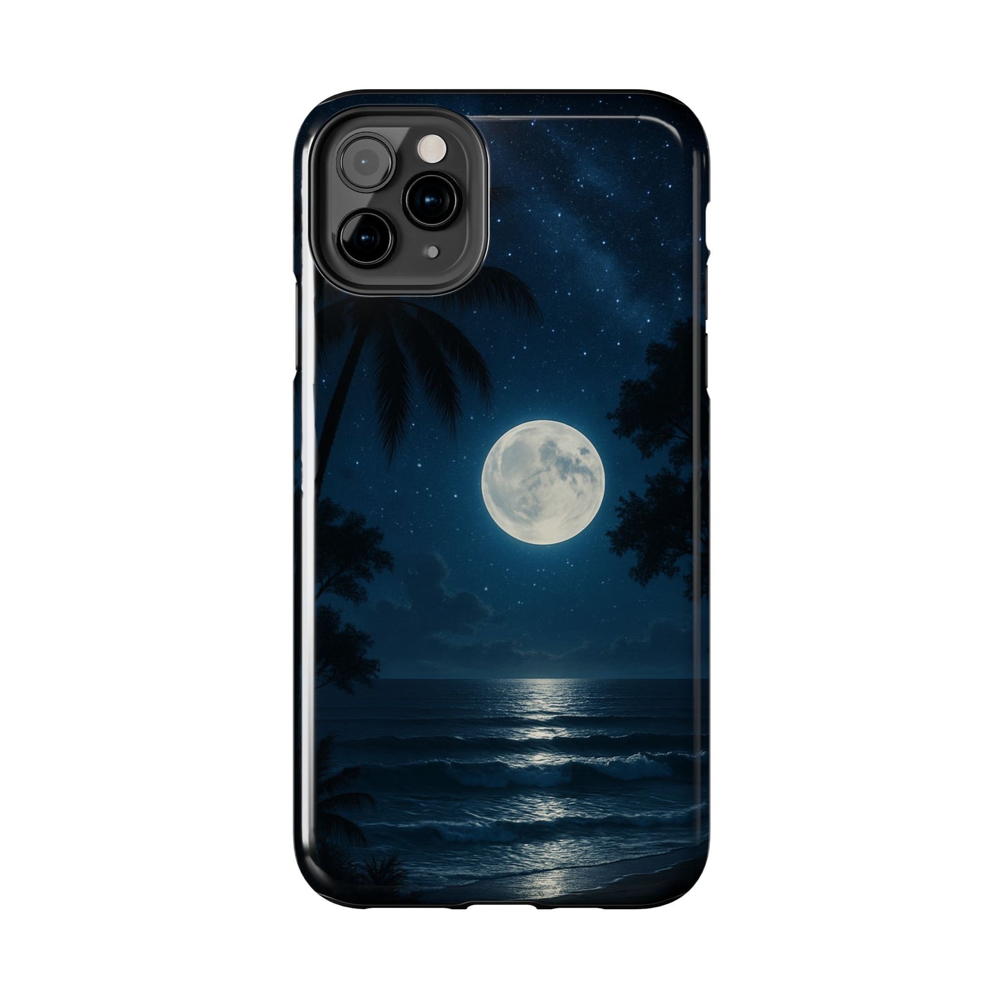 Moonlit Ocean Tough Phone Case, Starry Night Phone Protector, Beach Vibe Phone Cover, Gift for Ocean Lovers, Travel Accessories