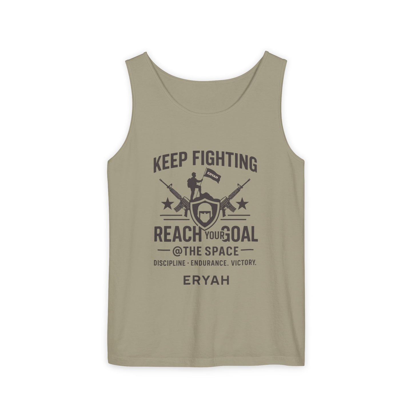 Fearless Warrior Tank Top - Vintage Garment-Dyed Unisex Gym Shirt