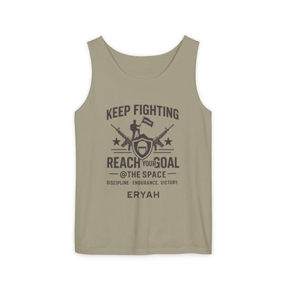 Fearless Warrior Tank Top - Vintage Garment-Dyed Unisex Gym Shirt