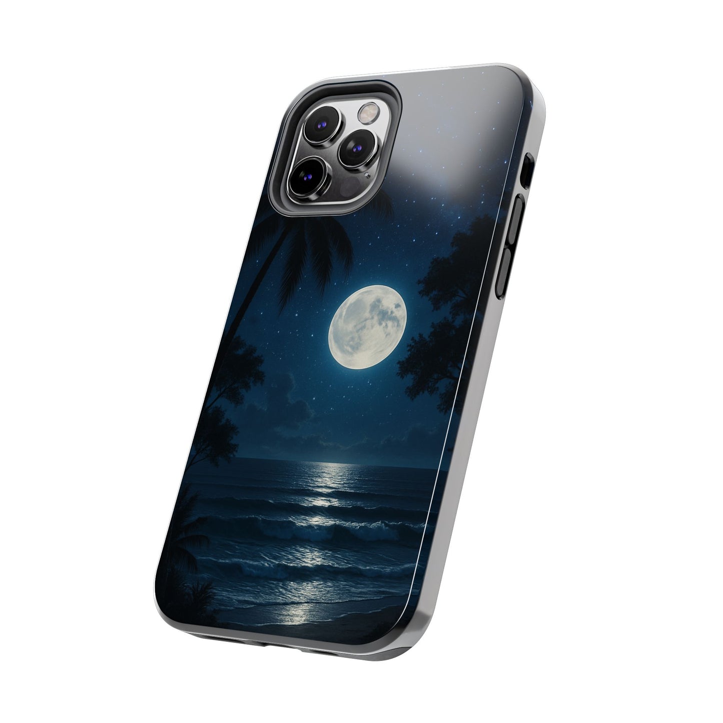 Moonlit Ocean Tough Phone Case, Starry Night Phone Protector, Beach Vibe Phone Cover, Gift for Ocean Lovers, Travel Accessories