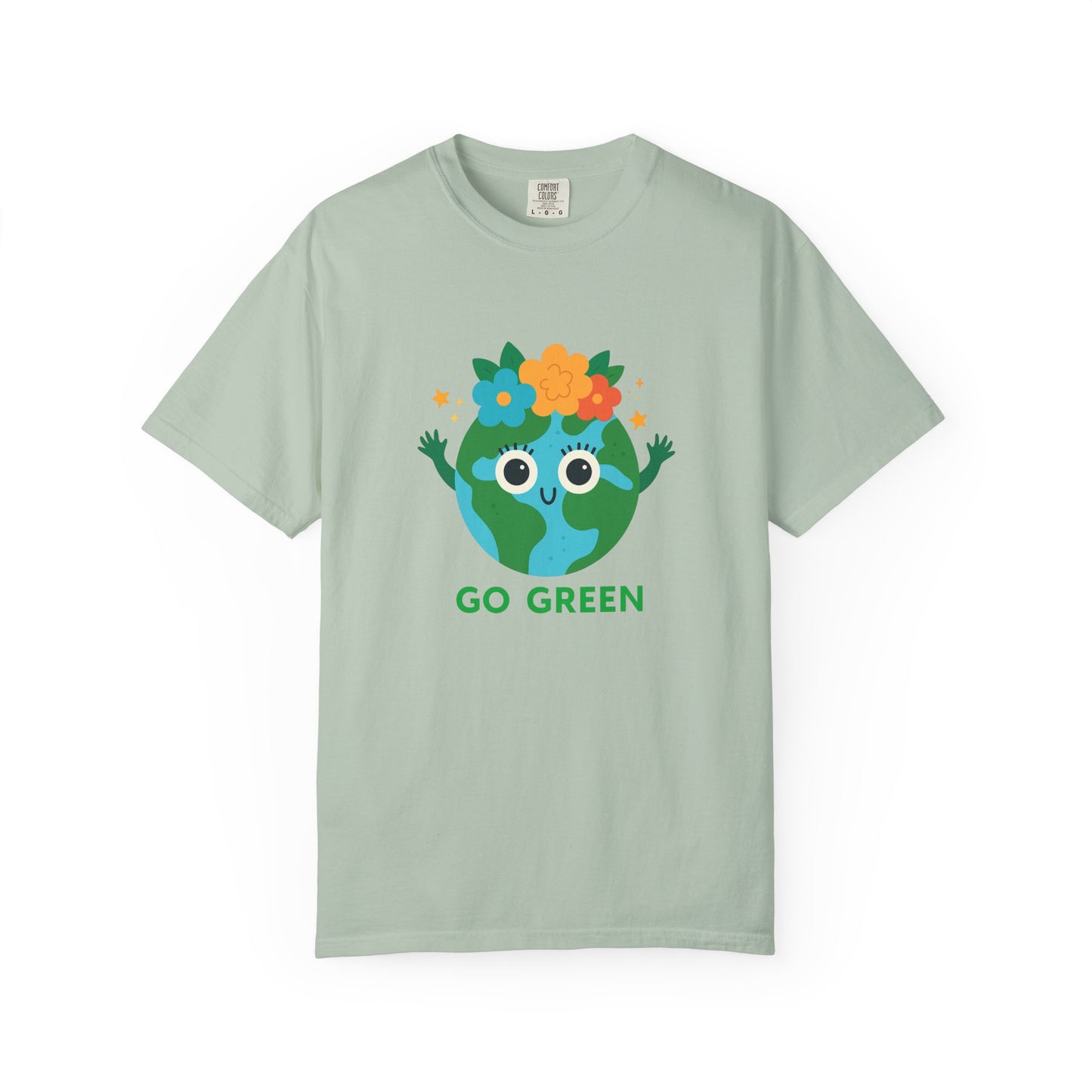 Happy Earth Day Tee - "GO GREEN" Cute Planet Design