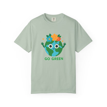 Happy Earth Day Tee - "GO GREEN" Cute Planet Design