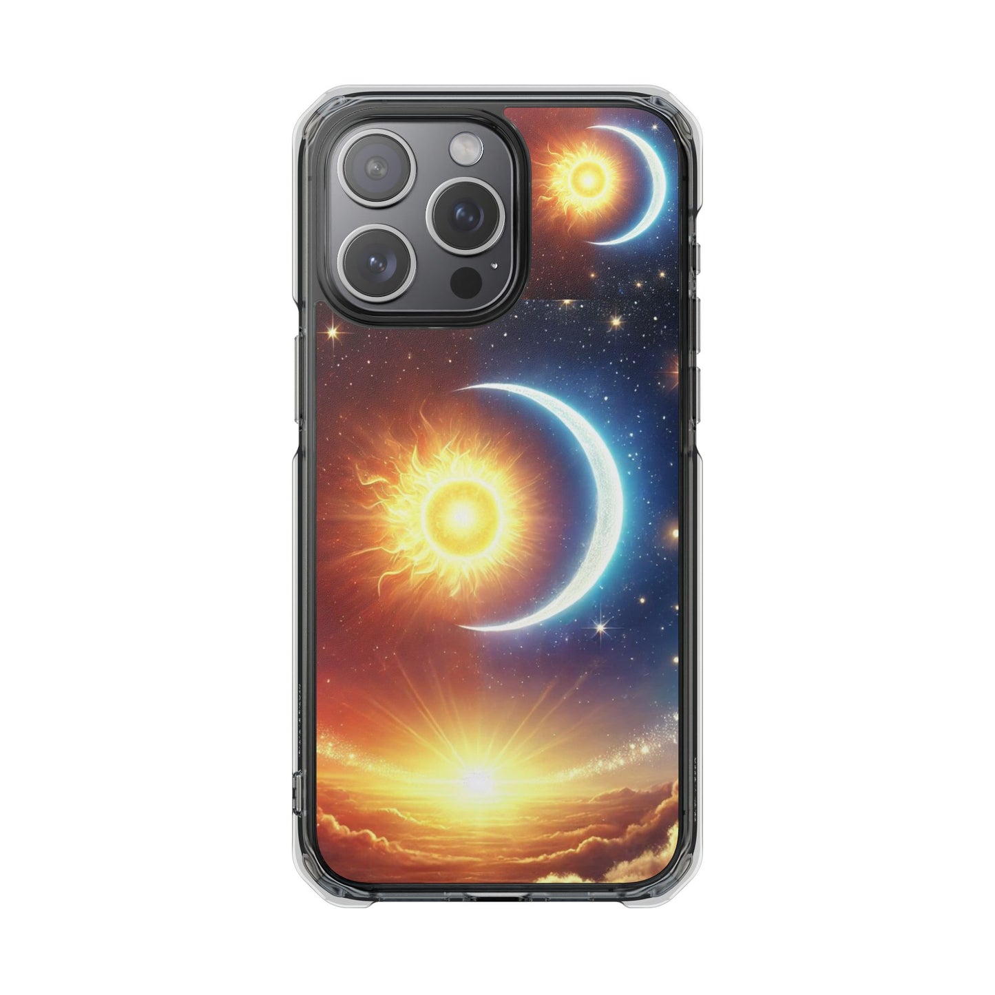Cosmic Sun & Moon Design, Phone Case