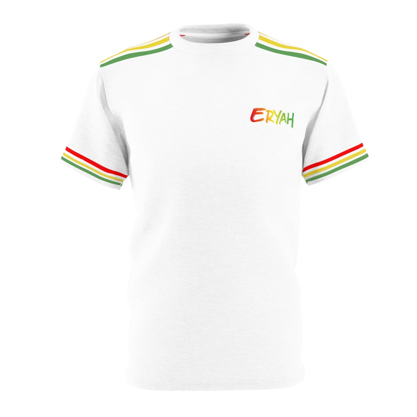 🌿 ERYAH Rasta Stripe Heritage Tee – Culture Meets Minimalism 🌿