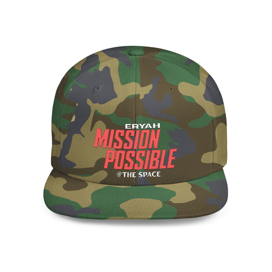 Mission Possible Flat Bill Snapback Hat, Stylish Snapback Cap for Casual Outings, Perfect Gift for Graduations, Birthdays, and Celebrations