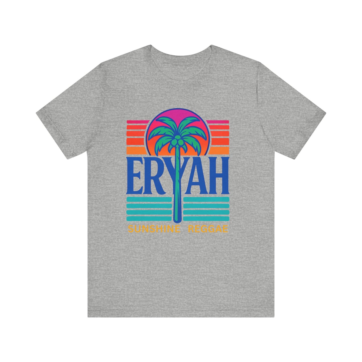 "ERYAH @ The   Space" Tropical Street Tee – Sunset & Palm Tree