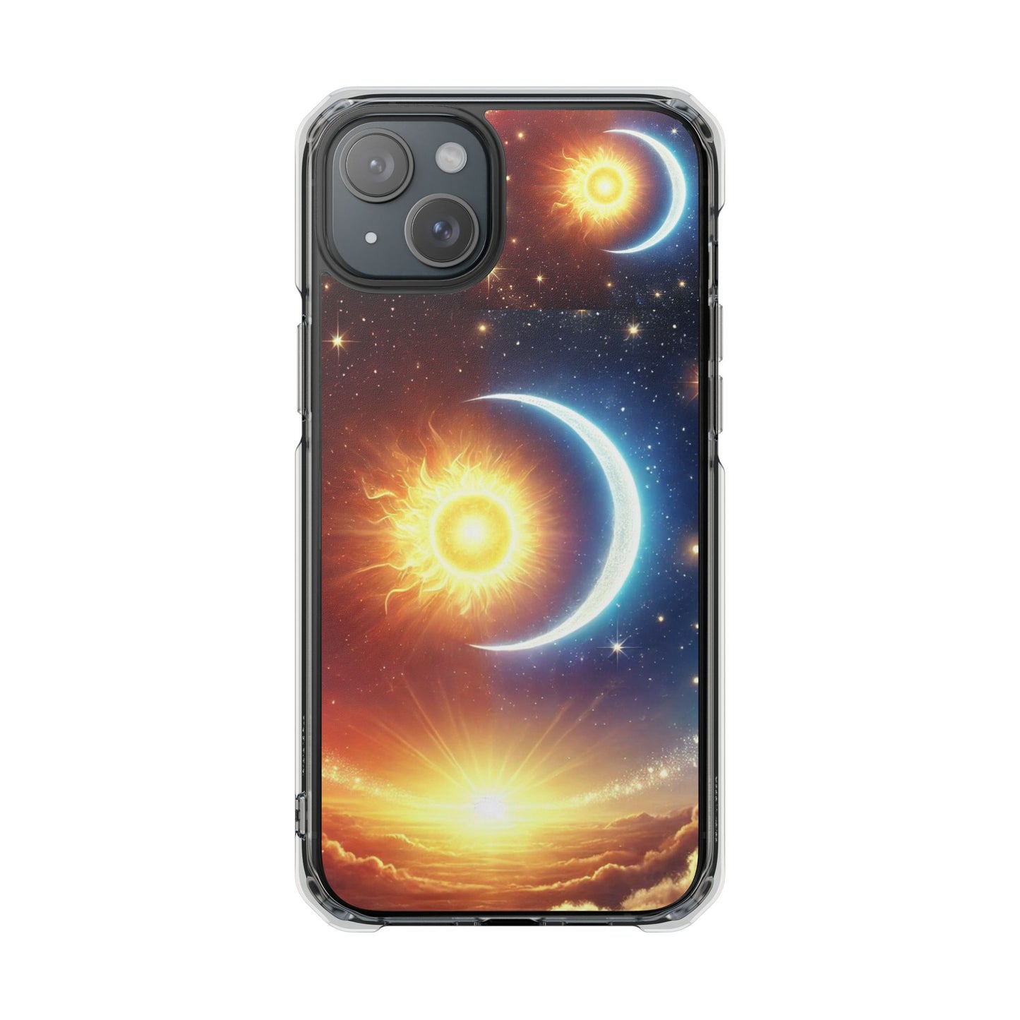Cosmic Sun & Moon Design, Phone Case