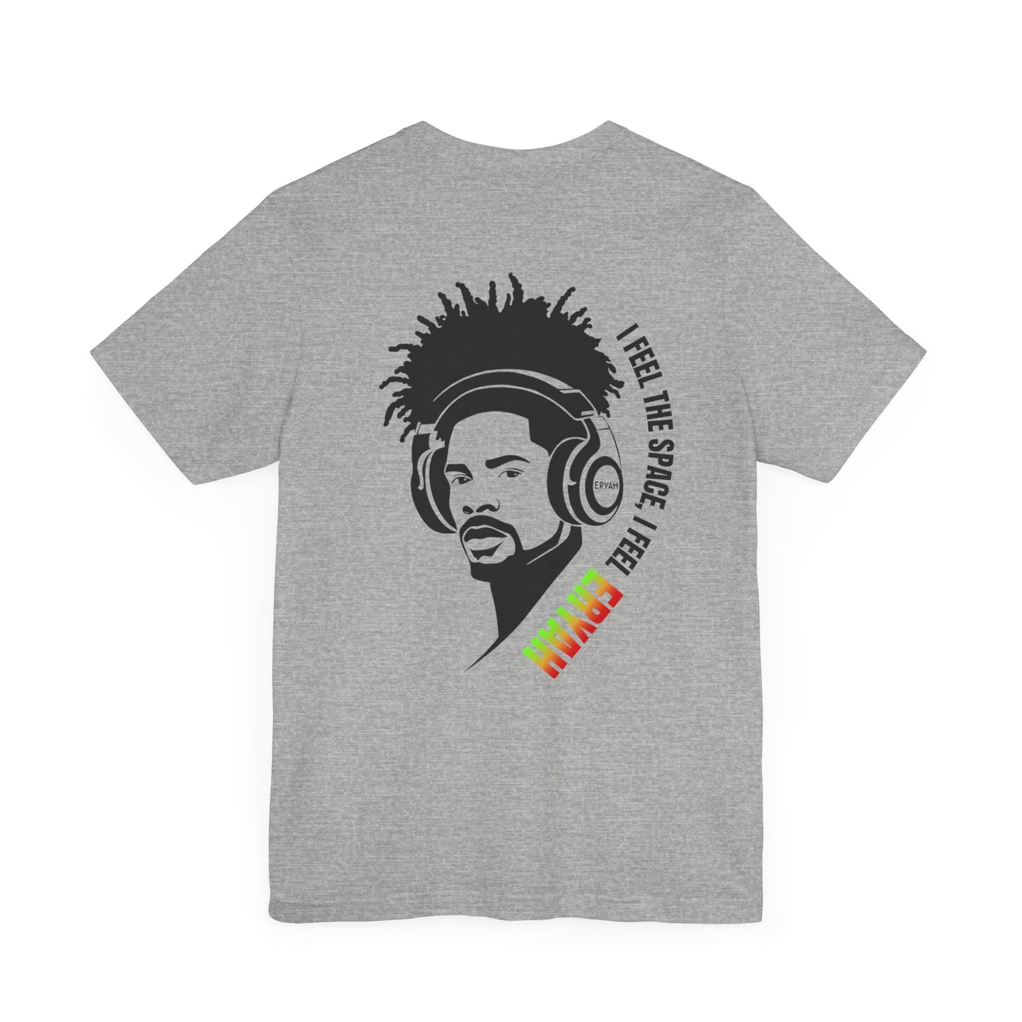 🎵"I Feel The Space – Rasta Headphone Minimalist Tee"🎵