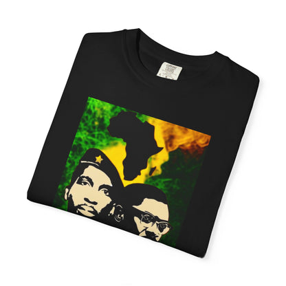 Heritage of Resistance: Sankara & Lumumba Africa Map Revolutionary Tee