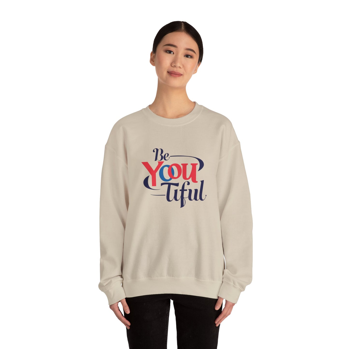 Be You Tiful Sweatshirt | Cozy Unisex Crewneck | Inspirational Gift | Casual Wear | Self-Love Reminder | Perfect for All Occasions
