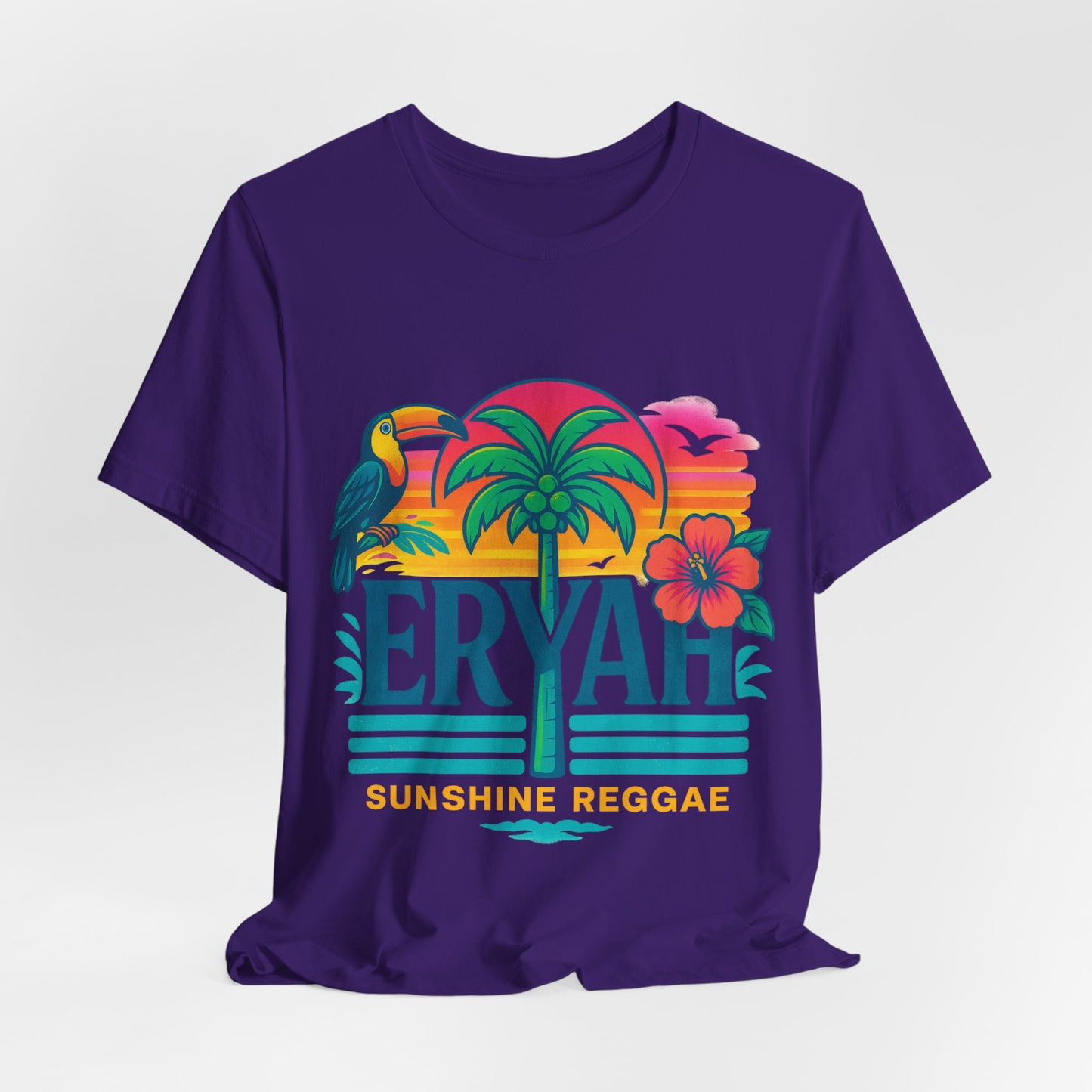 "ERYAH" Tropical Sunset Palm Tree Tee