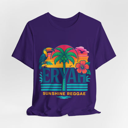 "ERYAH" Tropical Sunset Palm Tree Tee