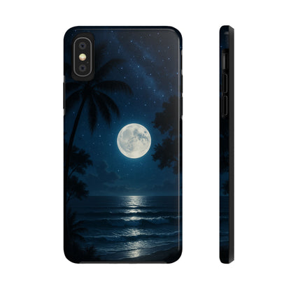 Moonlit Ocean Tough Phone Case, Starry Night Phone Protector, Beach Vibe Phone Cover, Gift for Ocean Lovers, Travel Accessories