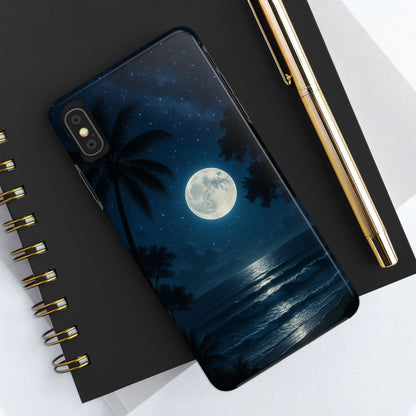 Moonlit Ocean Tough Phone Case, Starry Night Phone Protector, Beach Vibe Phone Cover, Gift for Ocean Lovers, Travel Accessories